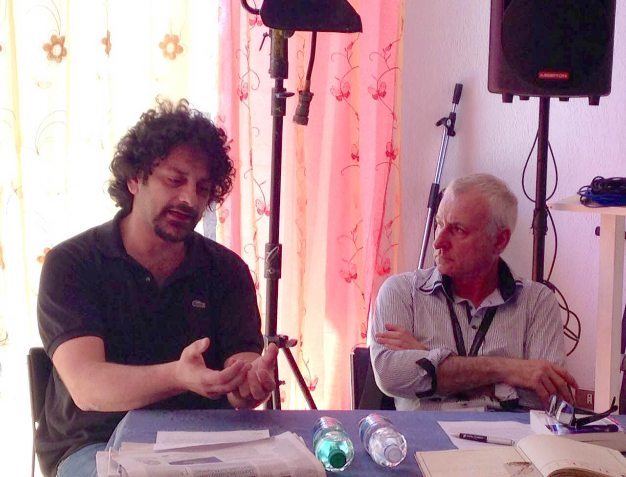 Il regista Gianni Saponara e il direttore del festival Franco Rina