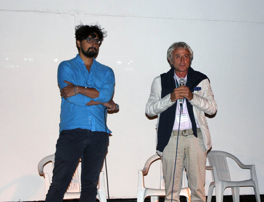 il filmmaker lucano Nicolo Montesano e il direttore del festival Franco Rina