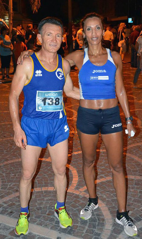 Giuseppe Francolino con la campionessa Libana Soumiya